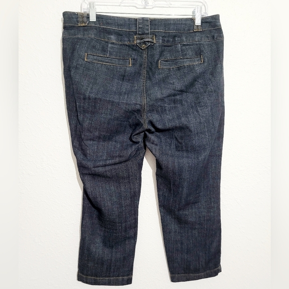 CB Established 1962 Womens Size 8 Dark Wash Stretch Trouser Capris - Picture 4 of 12